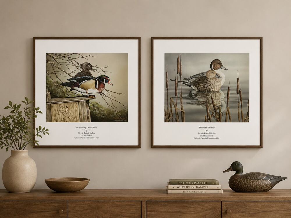 Sherrie Russell Meline Duck Prints Set of 2 Signed Numbered Limited Edition CWA